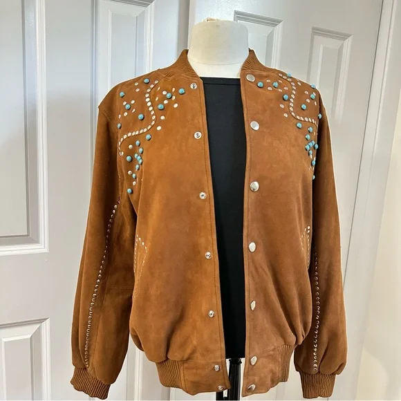 Free People Dancassab Ennio Bomber leather Jacket x Free People Medium - Picture 2 of 8